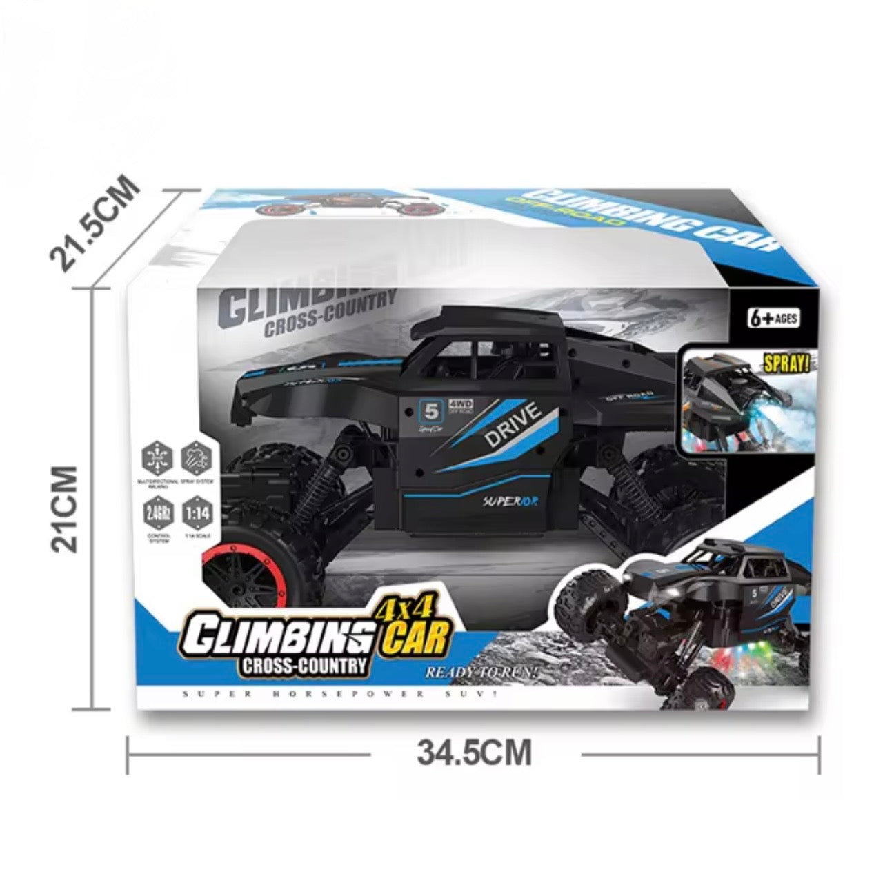 4x4 Remote Control Climbing car with lights and spray RC Car 4wd