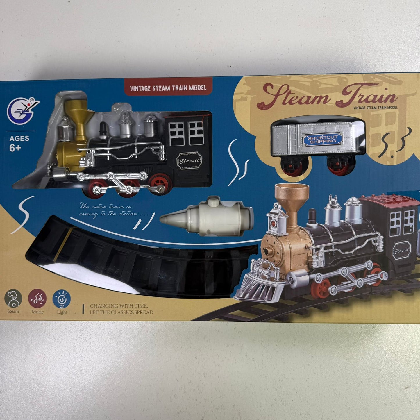 Vintage Style Train With Smoke and Music for kids