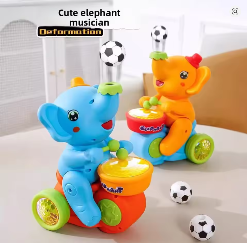 Electric Motorcycle Toy Glowing Drumming Floating Elephant Ball Universal Car Gift for Boys And Girls Chinese Brand AE Stock