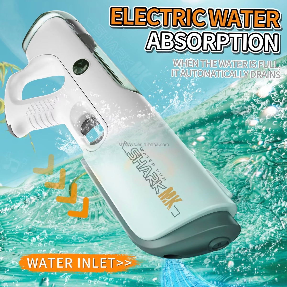 Automatic Watergun with rechargeable battery and Auto water Sucking