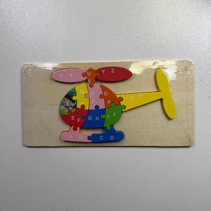 Educational Wooden Puzzle Toys for Children Early Learning Alphabet Recognition 3D Buckle Building Blocks Intelligence Toys