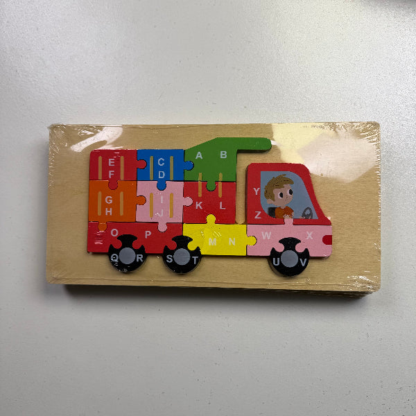 Educational Wooden Puzzle Toys for Children Early Learning Alphabet Recognition 3D Buckle Building Blocks Intelligence Toys