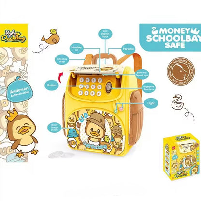 School bag style Password Fingerprint Money Box Backpack Electric
Music Cartoon Atm Piggy Bank Toys