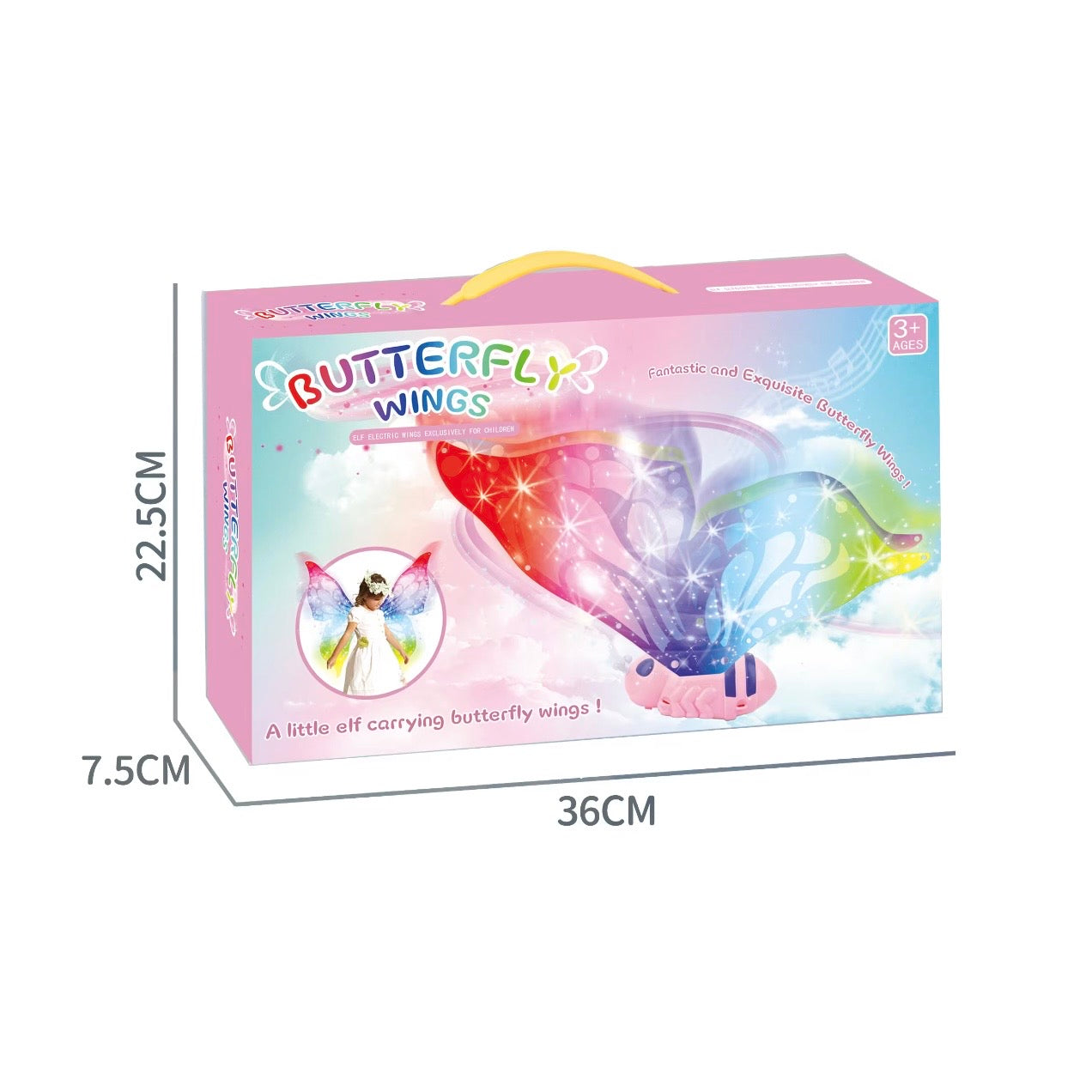 Butterfly Wings Butterfly Princess Pink Wings Toy Sparkling Wings for Girl Gift