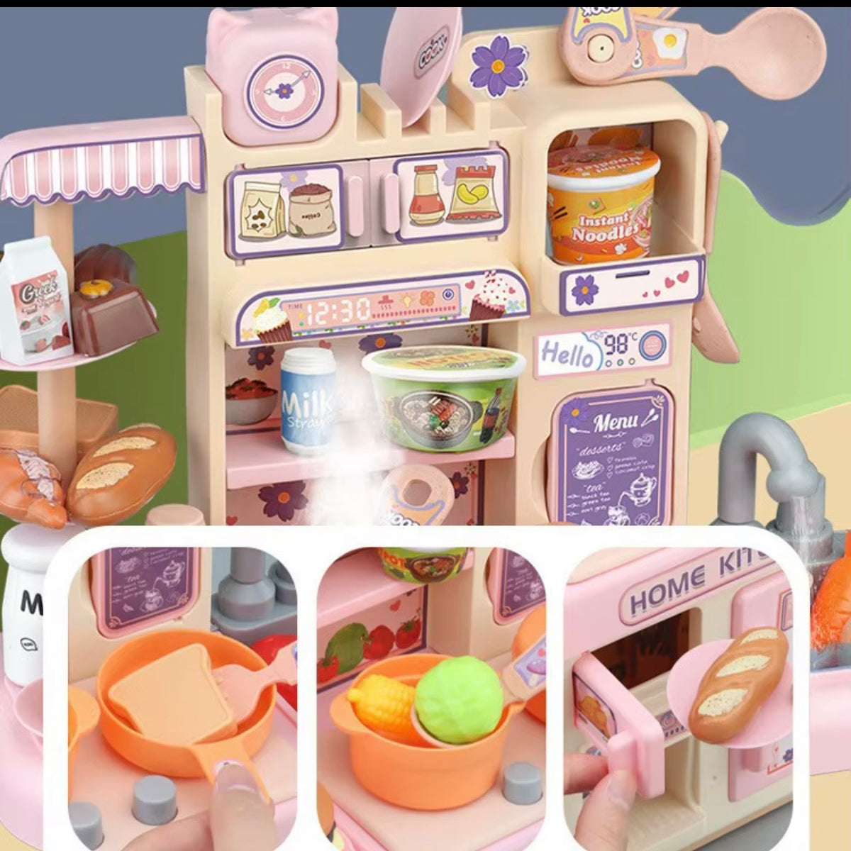 Kitchen Set toy with Sink and Smoke effects