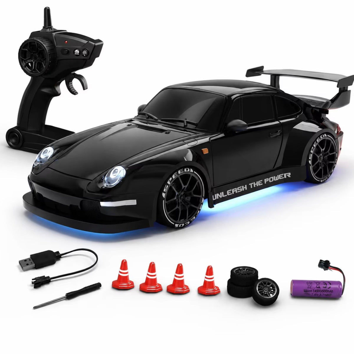 RC Porche 4x4 drift car with led lights