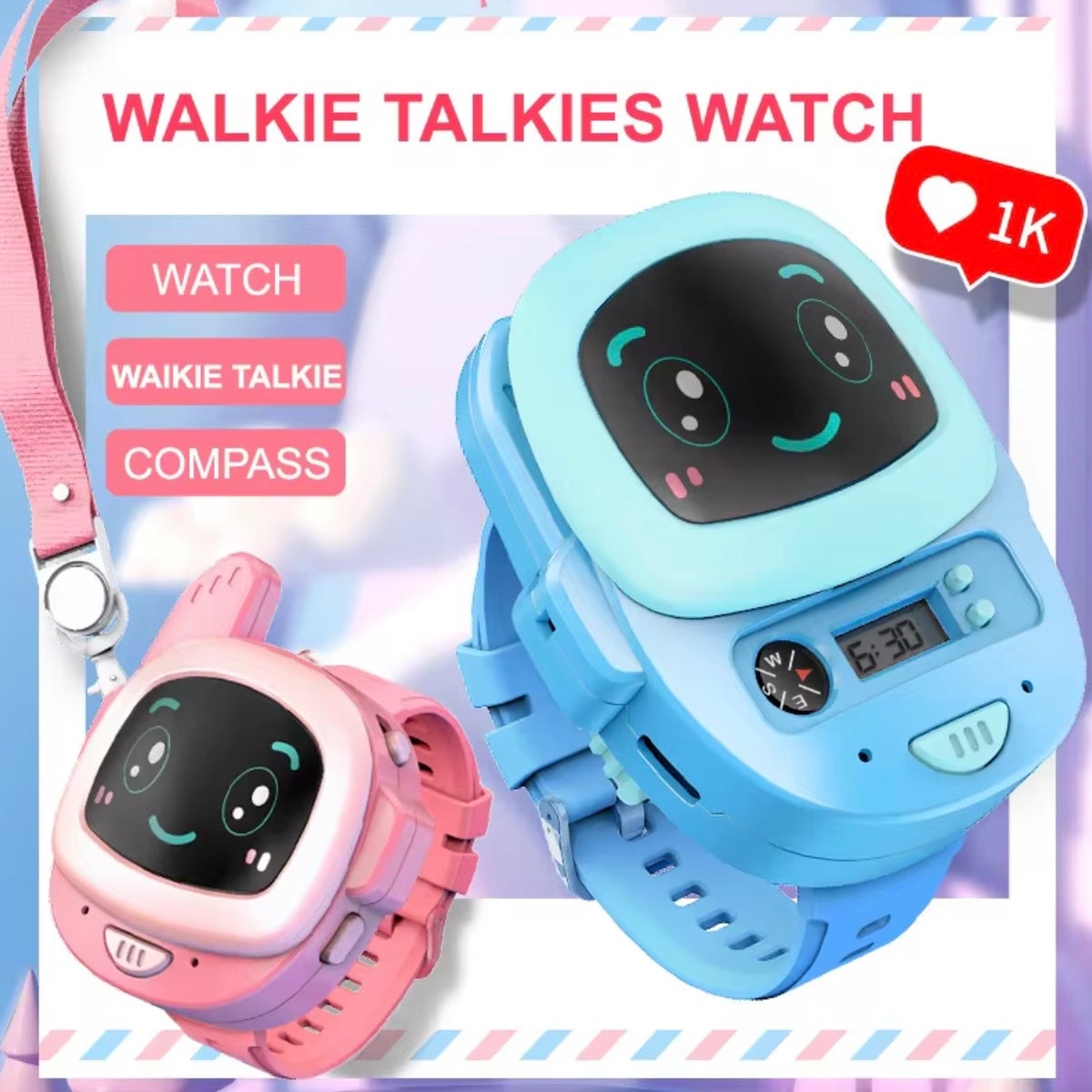 Walkie Talkie watch, Rechargeable