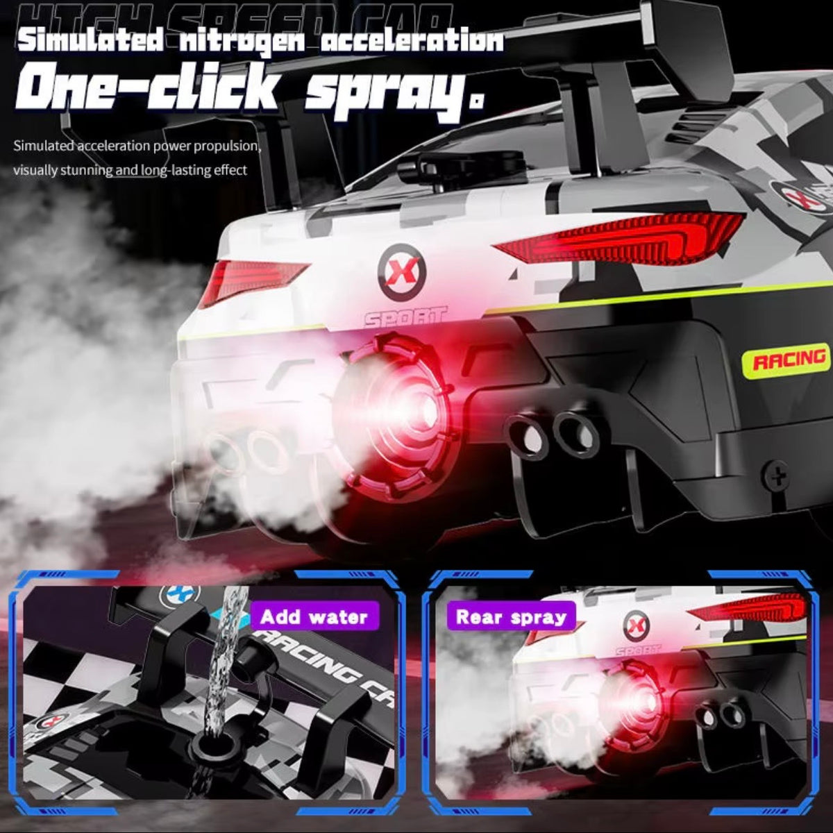 4x4 BMW drift car with lights and smoke effects