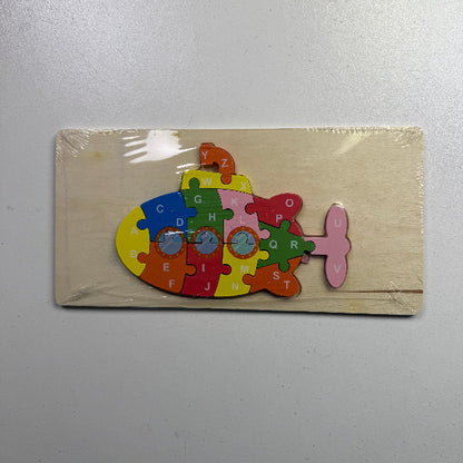 Educational Wooden Puzzle Toys for Children Early Learning Alphabet Recognition 3D Buckle Building Blocks Intelligence Toys