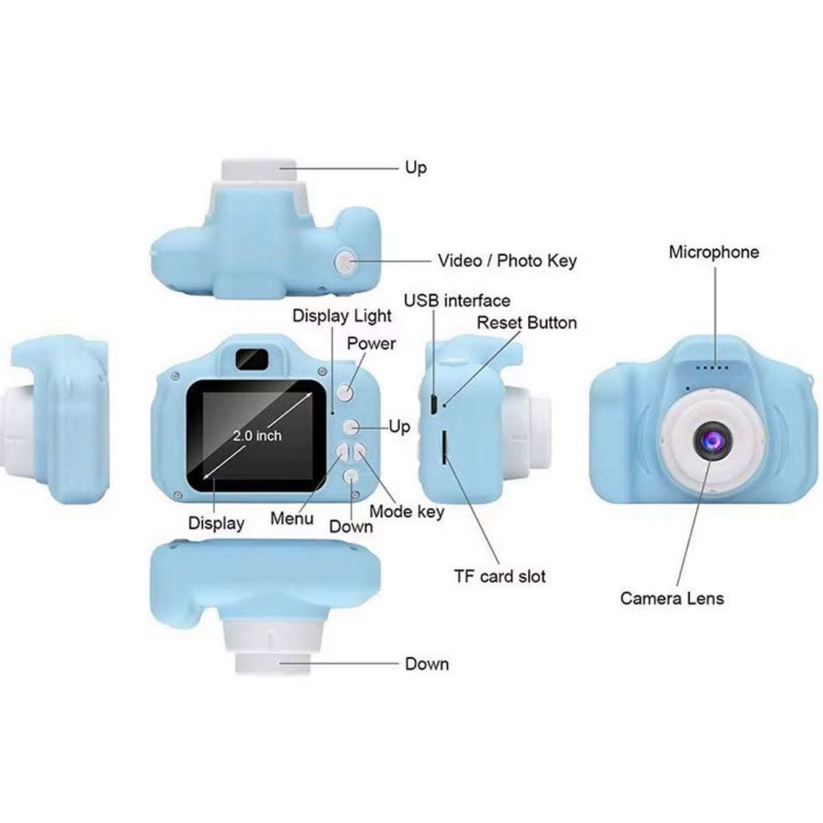 Digital camera With 2 inch Screen