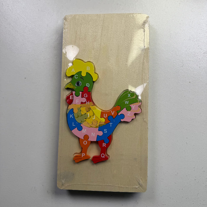 Educational Wooden Puzzle Toys for Children Early Learning Alphabet Recognition 3D Buckle Building Blocks Intelligence Toys