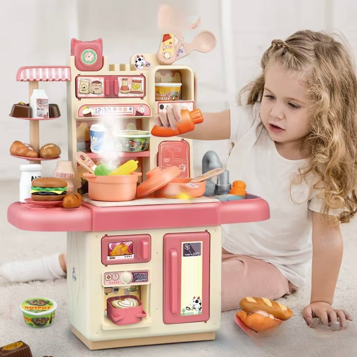 Kitchen Set toy with Sink and Smoke effects