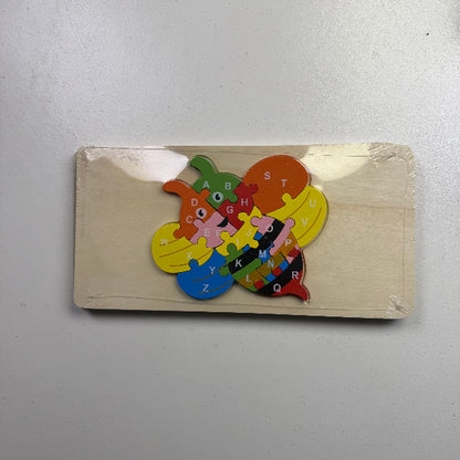 Educational Wooden Puzzle Toys for Children Early Learning Alphabet Recognition 3D Buckle Building Blocks Intelligence Toys