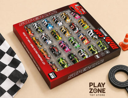 24 Pieces Metal pullback cars set