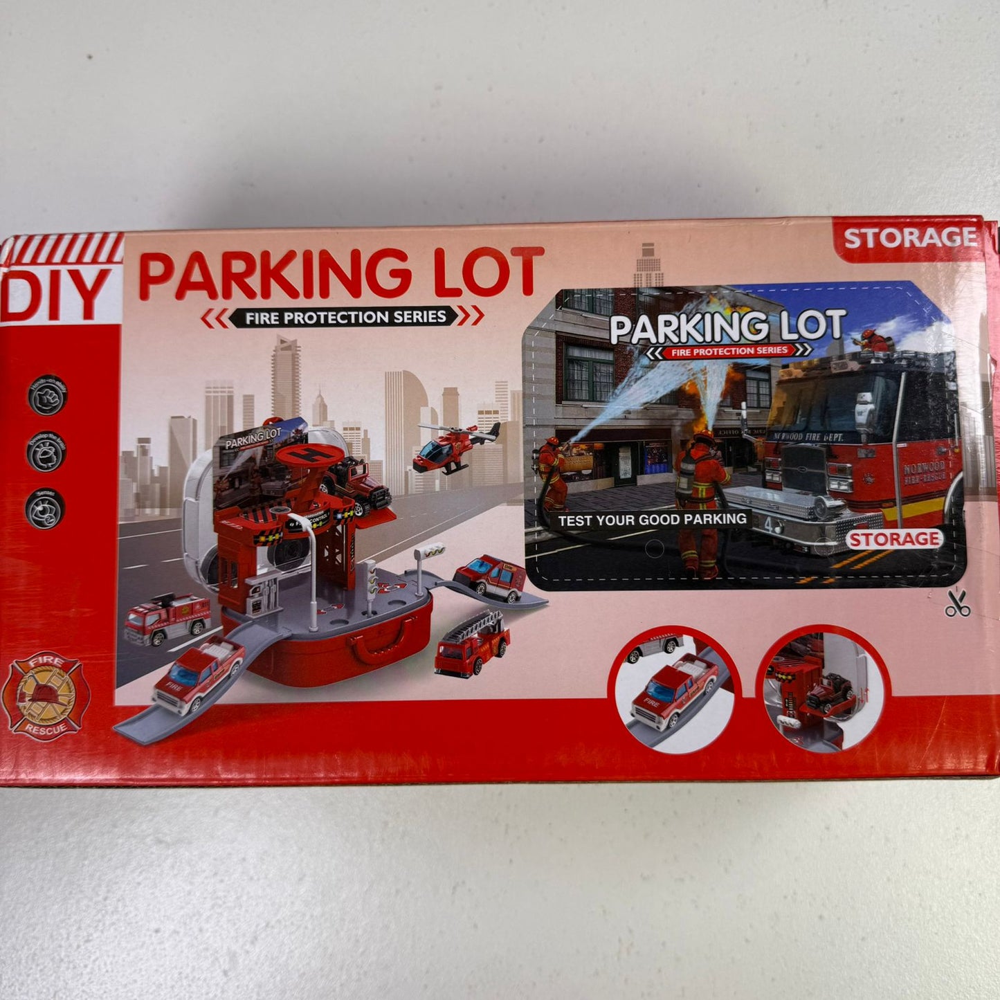 Parking Lot Activity Toy For Kids with metal Cars
