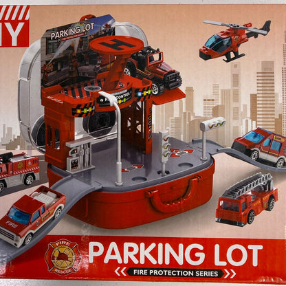 Parking Lot Activity Toy For Kids with metal Cars