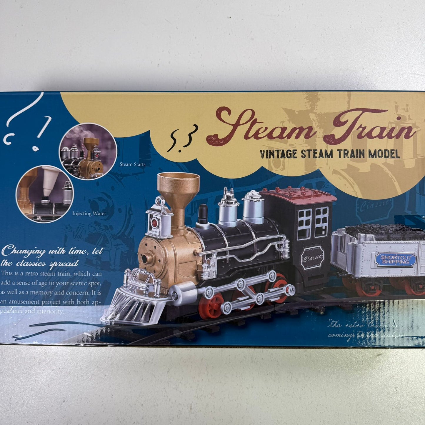 Vintage Style Train With Smoke and Music for kids