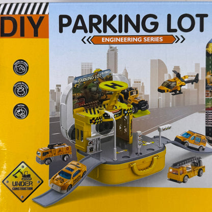 Parking Lot Activity Toy For Kids with metal Cars