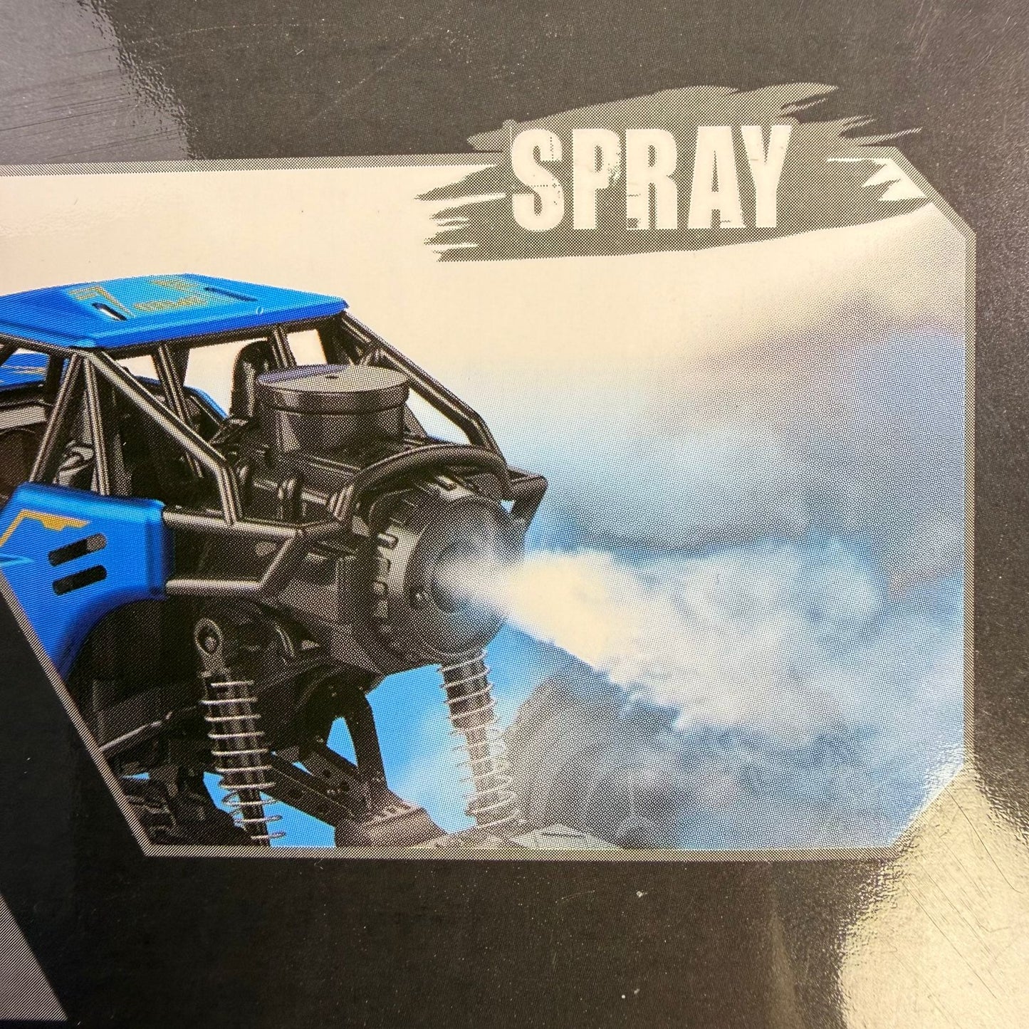 RC Smoke Car with Metal shell and shocks and Rubber Tyres