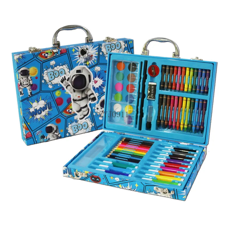 Children's Painting Set 67 Pieces Watercolor Pen Set Astronaut Brush Gift Box