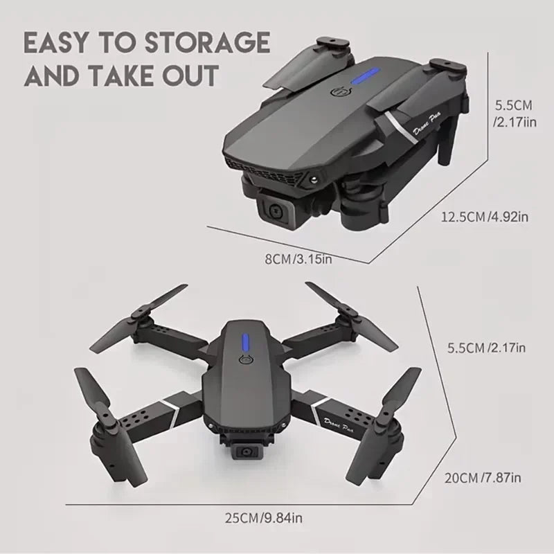 E88 pro drone with Dual HD camera for arial photography RC flying drone