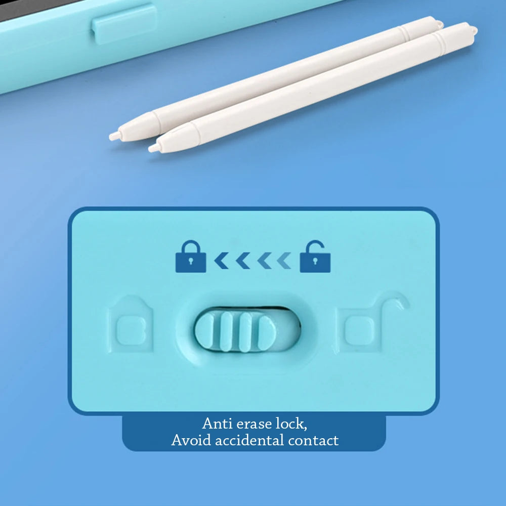 LCD Screen Pencil Case Handwriting 2-in-1 Stationery Box Erasable Drawing Board Cute Pen Bag School Office