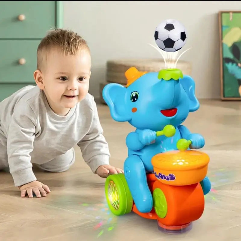 Electric Motorcycle Toy Glowing Drumming Floating Elephant Ball Universal Car Gift for Boys And Girls Chinese Brand AE Stock