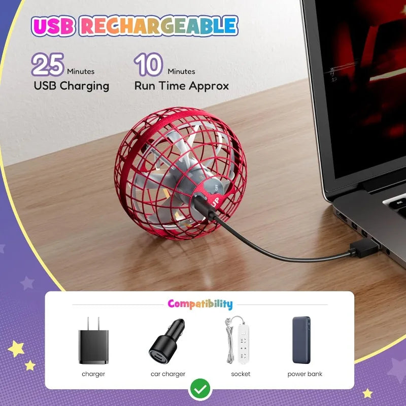 lying Orb Ball Toy 2025,Hover Orb Spinner,Hand Drone Orbit,Flying Spinner with Endless Tricks,Cool Toys for Indoor Outdoor Toys