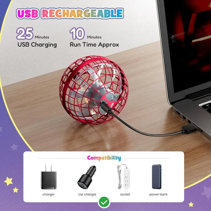 lying Orb Ball Toy 2025,Hover Orb Spinner,Hand Drone Orbit,Flying Spinner with Endless Tricks,Cool Toys for Indoor Outdoor Toys