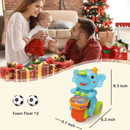 Electric Motorcycle Toy Glowing Drumming Floating Elephant Ball Universal Car Gift for Boys And Girls Chinese Brand AE Stock