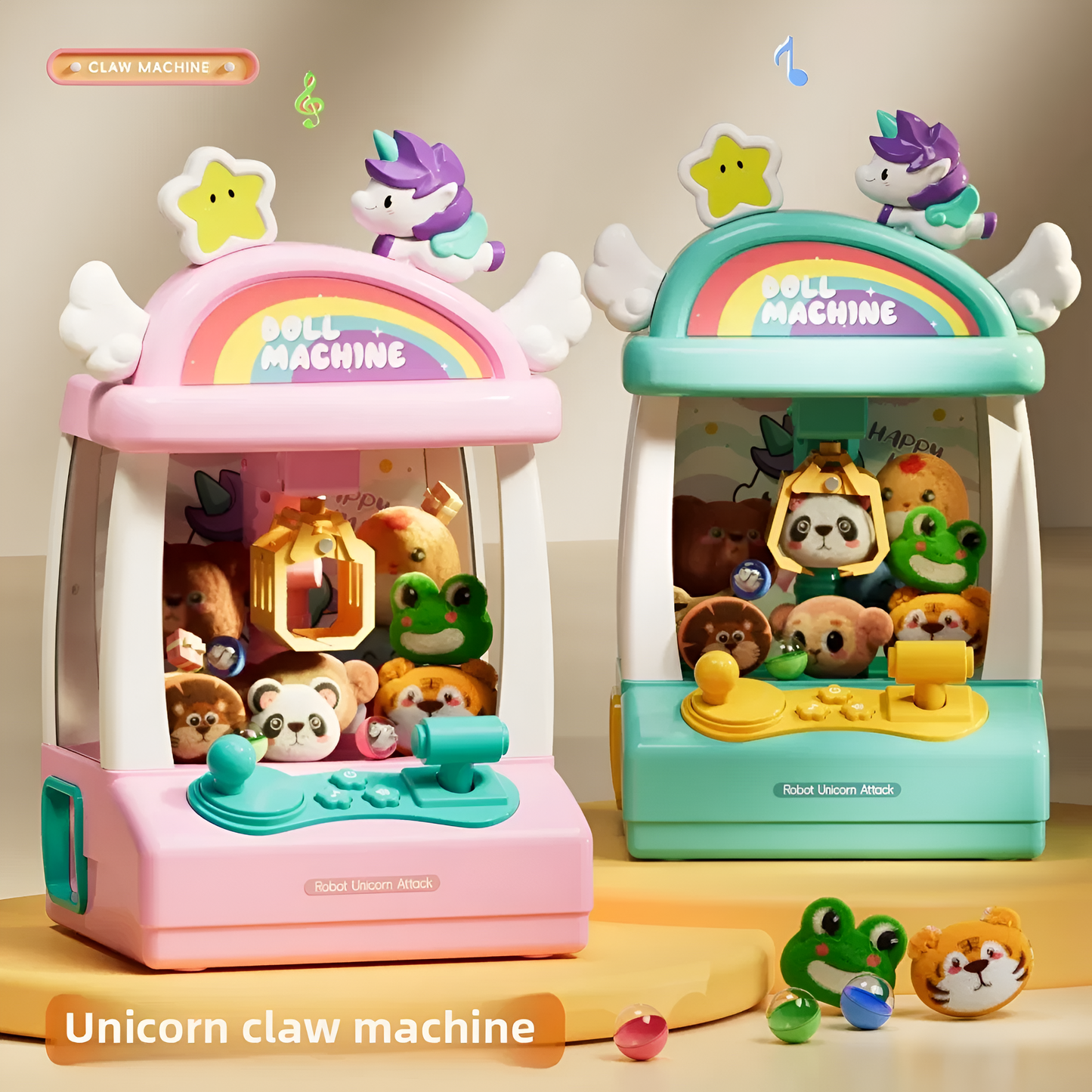Unicorn Mini Claw Machine – Kids Toy Crane Game Gift