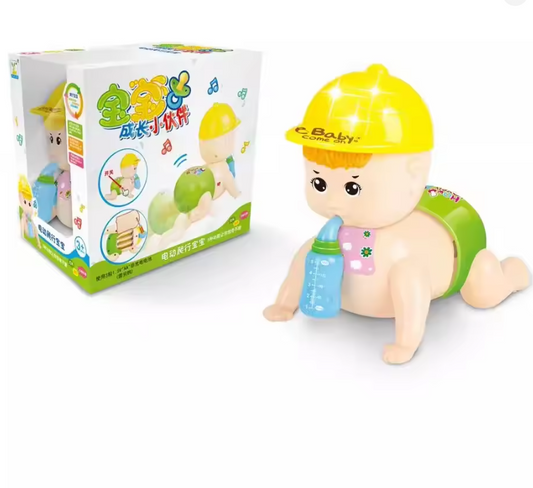 Cute Baby Climbing Doll Electric Music Toy