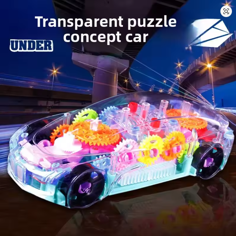 Transparent Gear Car Toy for Boys