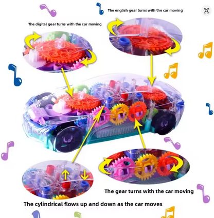 Transparent Gear Car Toy for Boys
