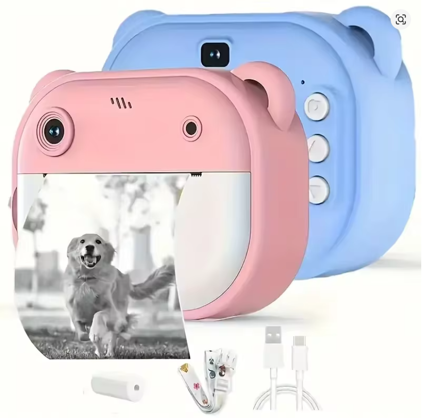Instant Print Camera 1080P HD, Multi-Function Digital Video Camcorder with Multiple Shooting Modes, MP3 Player Support