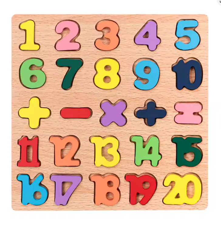 Kids Alphabetic Arithmetic Number Geometric Shapes Wooden Puzzle Montessori Preschool Learning Educational Game Toy for Children