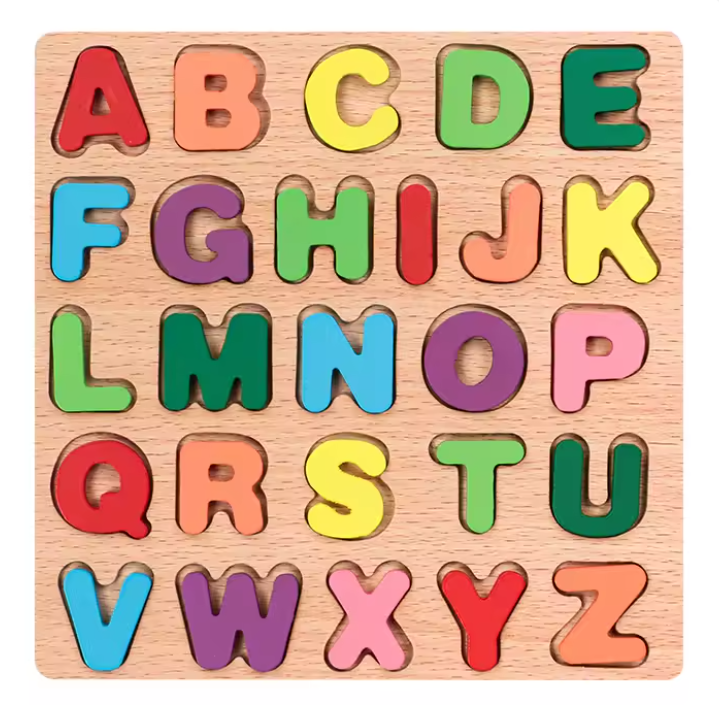 Kids Alphabetic Arithmetic Number Geometric Shapes Wooden Puzzle Montessori Preschool Learning Educational Game Toy for Children