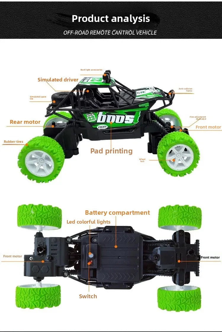 Remote Control Off-Road Climbing Car Four Channel Toy Car for Children Plastic Material Durable AE Origin