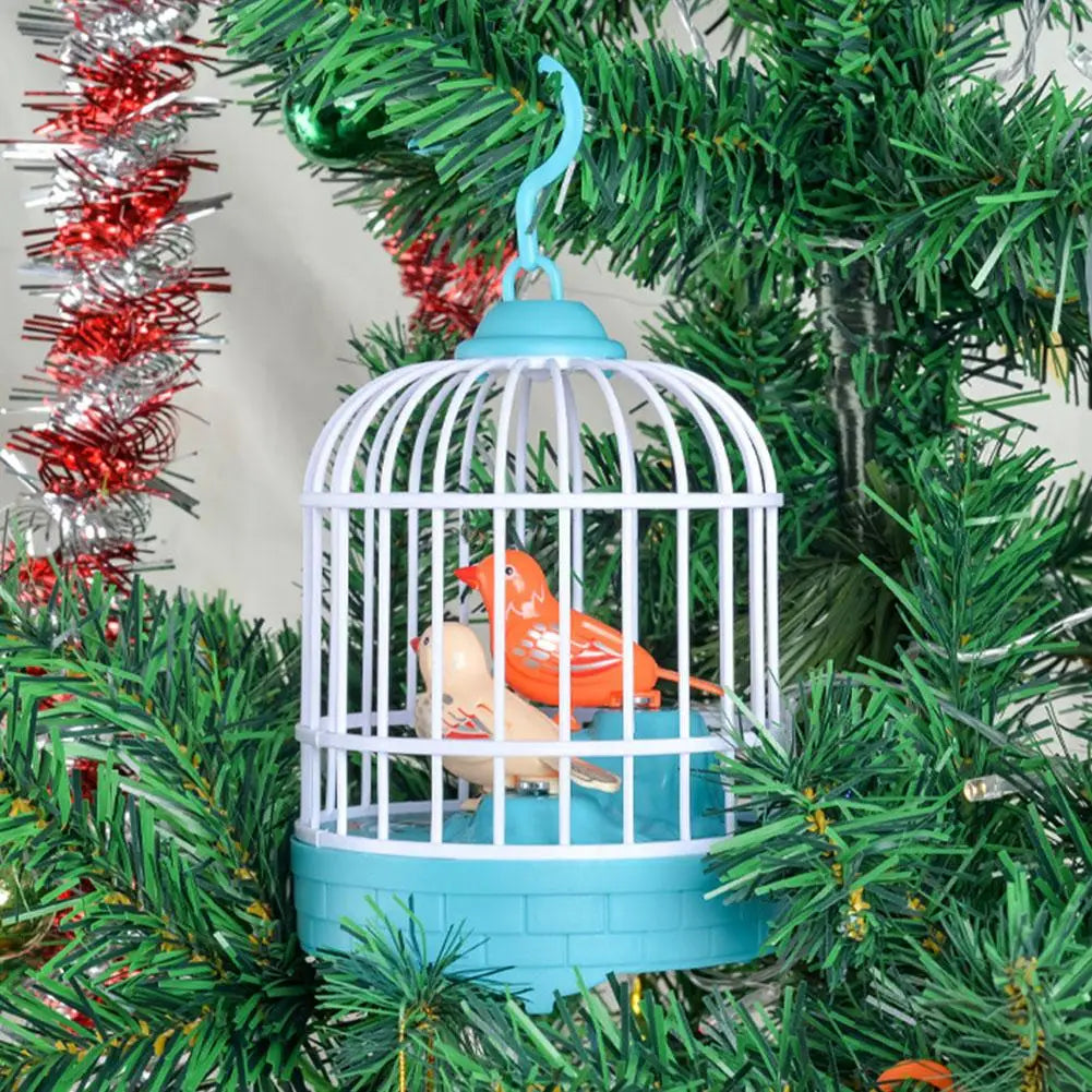 Mini Children Electronic Simulation Bird Cage Toy With Sound Realistic Voice Parrot Cage Electric Pets Toy For Kids