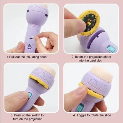 Projector Flashlight Toy for Kids – 24 Slides