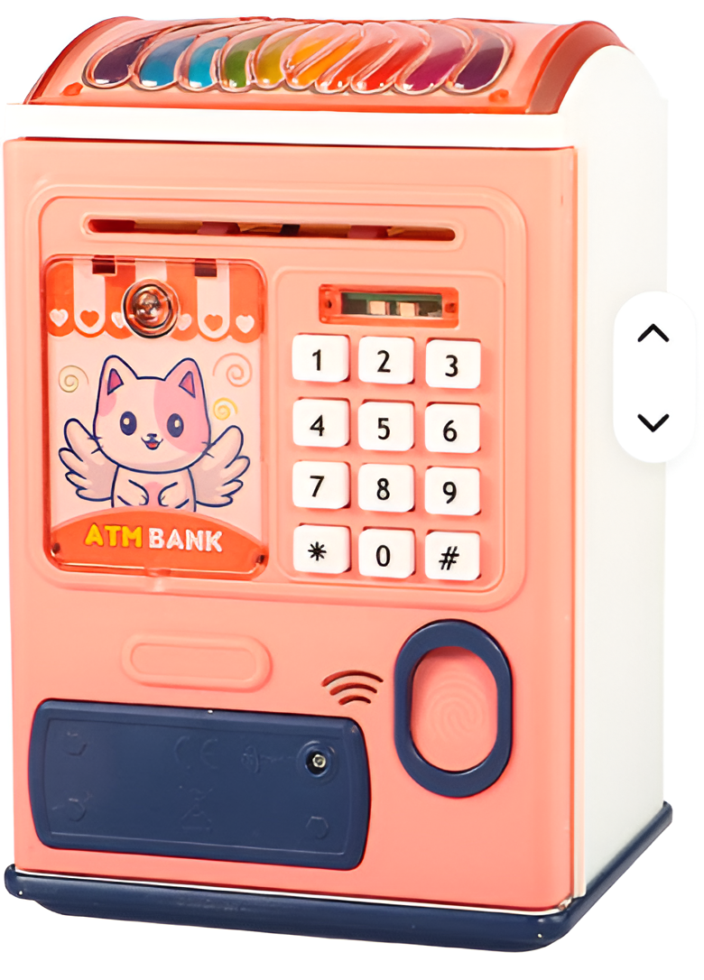 fingerprint mini atm piggy bank

kids atm money saving box

password piggy bank toy

atm bank toy pakistan

money saving box for kids